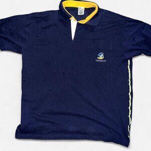 Vintage Disney Polo Shirt Size XL Donald Duck Shirt Embroidered Striped